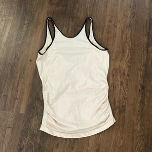 Lululemon Peach Fuzz and Black tank size 6
